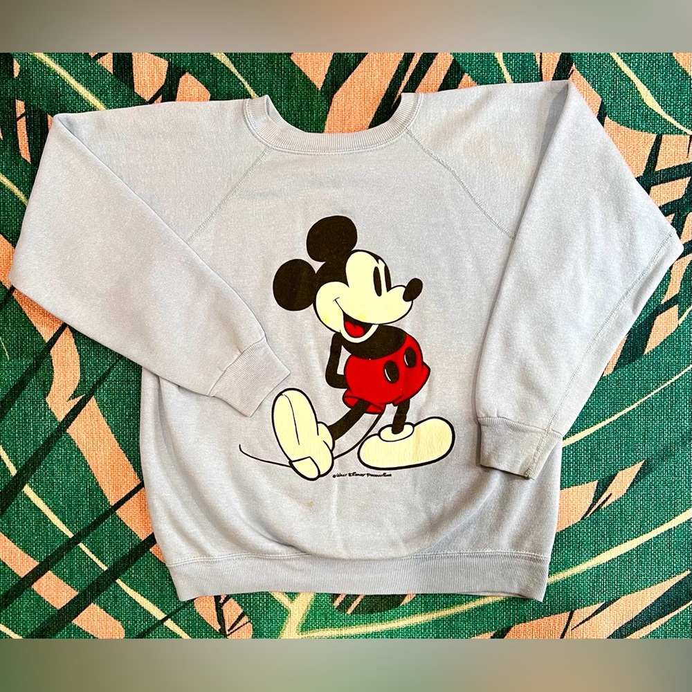 Vintage 80’s Walt Disney Productions Mickey Mouse Crewneck Sweatshirt Disneyana